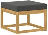 vidaXL Sofaelement Outdoor Hocker Massivholz Wei&szlig; (1 St)