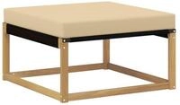 vidaXL Sofaelement Outdoor-Fu&szlig;hocker Massivholz Wei&szlig;