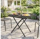 Outsunny Gartentisch Esstisch Outdoor quadrarisch Beistelltisch Terrassentisch (Stahl