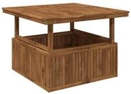 vidaXL Couchtisch Gartenkaffee Tisch aus massivem nholz h&ouml;henverstellbar (1-St)
