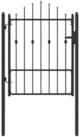 vidaXL Gartentor Zauntor ASTEN 100 x 125 cm Metall Schwarz Abschlie&szlig;bar