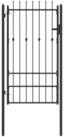 vidaXL Gartentor Zauntor ASTEN 100 x 175 cm Metall Schwarz Abschlie&szlig;bar