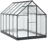 vidaXL Gew&auml;chshaus 183,5 x 303,5 x 207 cm Gew&auml;chshaus mit T&uuml;r Anthrazit