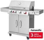 Hanseatic Gasgrill Memphis, 3 x Hauptbrenner, Infrarot-Heck-, Turbo- und