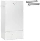 vidaXL Grillkamin R&auml;ucher Ofen 3 stk. 44,5 x 29 x 83 cm Verzinkter Stahl Silber