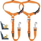 SlowTon Autohundegeschirr Hundegurt Auto, 2-in-1 Kopfst&uuml;tzen-R&uuml;ckhalte