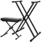 Classic Cantabile Keyboardst&auml;nder - doppelstrebiges Keyboardstativ, (Deluxe...