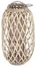 ECD Germany Kerzenlaterne Laterne Ried mit Henkel Rattan Windlicht mit...
