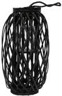 ECD Germany Kerzenlaterne Laterne Ried mit Henkel Rattan Windlicht mit...