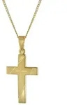 trendor Kreuzkette 41906, mit Kreuzanh&auml;nger Gold 333/8K Kreuz 21 mm goldfarben 42
