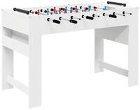 vidaXL Tischfu&szlig;ballspiel, Tischfu&szlig;balltisch Wei&szlig; 125 x 60,5 x 80 cm...