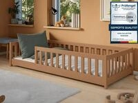 Kids Collective Kinderbett Bodenbett Bett mit Rausfallschutz & Lattenrost...