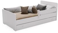 KOBI S.C. Kinderbett Kinderbett Max 140x70 cm mit Schublade Schutzbarriere und