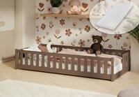 Kids Collective Kinderbett Bodenbett mit Rausfallschutz & Lattenrost Montessori