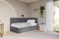 ALTDECOR Jugendbett LOVY (Jugendbett mit Bettkasten, Polsterbett ohne Matratze),
