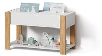 Livinity&reg; B&uuml;cherregal Mailo, Wei&szlig;/Artisan/Artisan, 80 x 46 cm mit Sitzbank,...