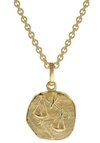 trendor Kette mit Anh&auml;nger 75905-10, Sternzeichen f&uuml;r Kinder Waage Gold 333 +
