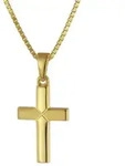 trendor Kreuzkette 75680, Kreuz-Anh&auml;nger f&uuml;r Kinder Gold 333 mit...