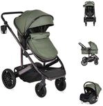 Moni Kombi-Kinderwagen all Road 3 in 1, Aluminium, i-Size, 5-Punkt-Gurt,