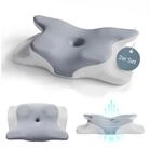 Juskys Nackenst&uuml;tzkissen-Set, F&uuml;llung: PU Memory Foam, Bezug: Polyester,