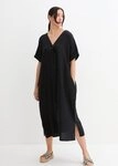 bonprix Tunikakleid f&uuml;r eleganten Look, aus Leinen, Oversize-Passform, mit...
