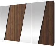 MIRJAN24 Kleiderschrank Zen 3L 300 cm (mit sechs Dreht&uuml;ren) Frontspiegel,...