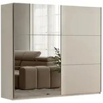 Masseno Schwebet&uuml;renschrank IVERN 200 cm Kleiderschrank mit Spiegel 2 T&uuml;ren...