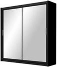 Masseno Schwebet&uuml;renschrank NAMI 120 cm Kleiderschrank mit Spiegel 2 T&uuml;ren...