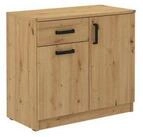 Masseno Kommode MALTESA 80 cm Sideboard mit 1 Schubladen und 2 T&uuml;ren Eiche...