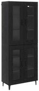 vidaXL Highboard Highboard Schwarz Eichen-Optik 69,5 x 34 x 180 cm...