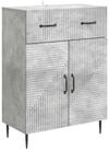 vidaXL Sideboard 66 x 34,5 x 89,5 cm Sideboard Betongrau 66x34,5x89,5 cm