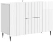 vidaXL Sideboard Sideboard Hochglanz Wei&szlig; 89 x 34,5 x 62 cm Holzwerkstoff (1...