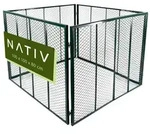 NATIV Komposter Metall, stabiler Komposter f&uuml;r eigenen Bio-Kompost, BxTxH: