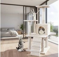 Mucola Kratzbaum Kratzbaum 121CM Katzenbaum Beige Katzenkratzbaum Katzen...