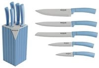 Michelino Messer-Set 6-tlg. Messerblock Serie Alythia Klingen K&uuml;chenmesser...