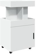 vidaXL Sideboard Barwagen Wei&szlig; 50x41x89 cm Holzwerkstoff (1 St)