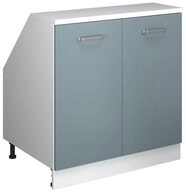Vicco Kommode Rion, Blau-Grau/Wei&szlig;, 80 x 81.6 cm mit 2 T&uuml;ren, Schrankkorpus...