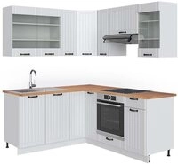 Vicco Winkelk&uuml;che Fame-Line, Wei&szlig; Landhaus/Wei&szlig;, 190 x 160 cm, AP Eiche