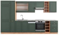 Vicco K&uuml;chenzeile Fame-Line, Gr&uuml;n-Gold Landhaus/Goldkraft Eiche/Goldkraft...