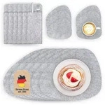 Intirilife Platzset, (6-St), 6x Filzunterleger Tischdeckchen Glasuntersetzer