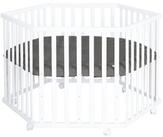 roba&reg; Laufgitter Luxe 6-eckig, Laufstall, inkl. Schutzeinlage & Rollen,