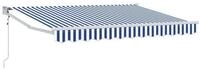vidaXL Markise Ausziehbare Markise Blau und Wei&szlig; 3,5 x 2 m (1-St)