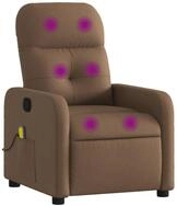vidaXL Sessel Massagesessel Braun Stoff (1-St)