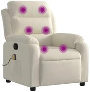 vidaXL Massagesessel, Relaxsessel Creme Samt
