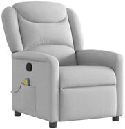 vidaXL Sessel Massagesessel Wolkengrau Stoff (1-St)