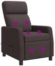 vidaXL Sessel Massage Relaxsessel Dunkelbraun Stoff (1-St)