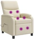 vidaXL Sessel Massage Relaxsessel Creme Kunstleder (1-St)