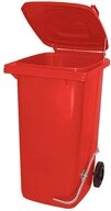 BRB-Lagertechnik M&uuml;lleimer BRB 120 Liter M&uuml;lltonne mit Fu&szlig;pedal f&uuml;r...