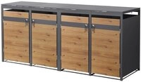 ML-DESIGN M&uuml;lltonnenbox M&uuml;llbox aus Stahl wetterfeste M&uuml;lltonnen Verkleidung