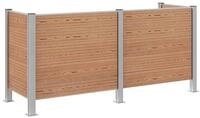 vidaXL M&uuml;lltonnenbox 237 x 85 x 115 cm M&uuml;lltonnenverkleidung Sichtschutz Braun